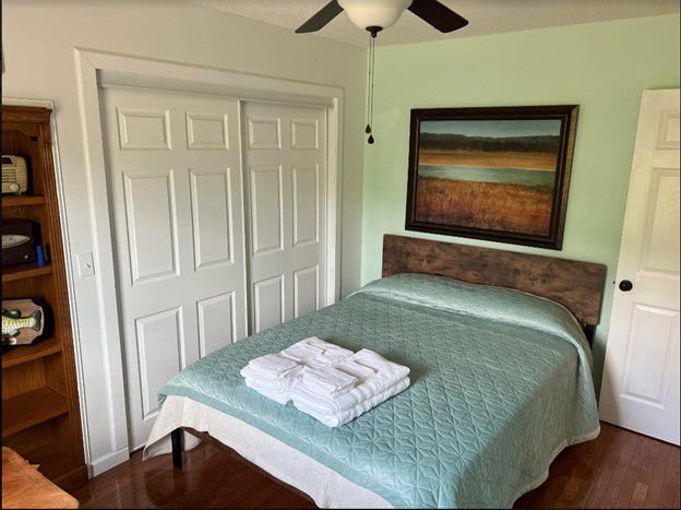 Queen bedroom green